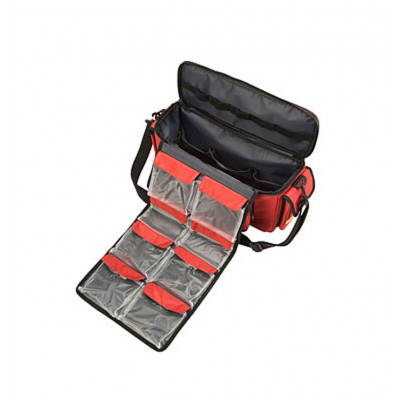 HEKA prvá pomoc na rameno/športová taška červená prázdna