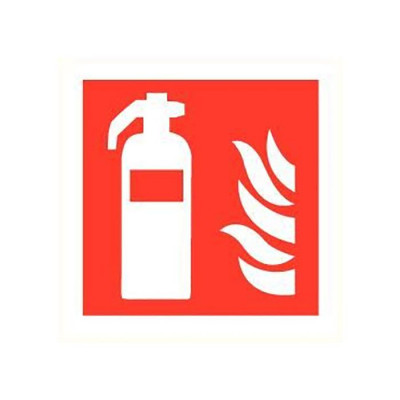 Fire extinguisher Flame Vinyl sticker 20 x 20 cm