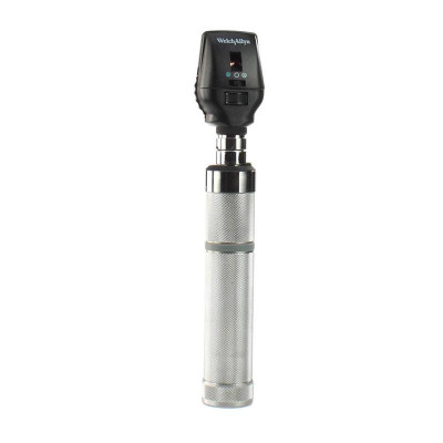 Ophtalmoscope coaxial Welch Allyn avec poignée C-Cell dans un