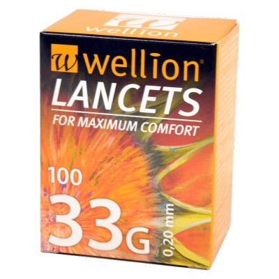 Wellion 33G lancets 100 pieces