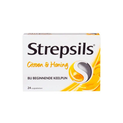 Strepsils Citroen & Honing 24 zuigtabletten -