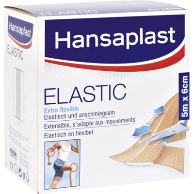 Hansaplast Pleister rol Elastisch textiel 5 m x 6 cm