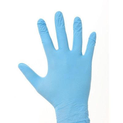 Rękawiczki nitrylowe bez pudru niebieskie 100 sztuk (CMT)
