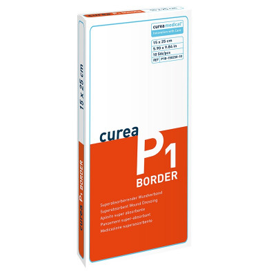 Curea P1 SuperCore® wondverband met border 15 x 25 cm steriel