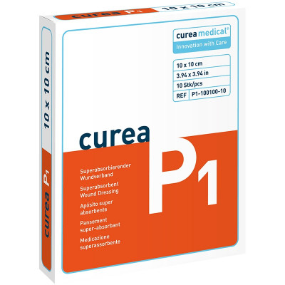 Curea P1 SuperCore wondverband 10 x 10 cm steriel 10St.