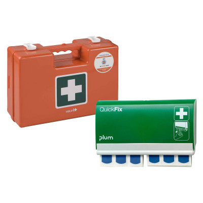 BHV First aid kit HACCP with Quickfix HACCP plaster dispenser