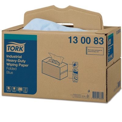 Tork Adv. Wiper 440 Perform. 3-lgs blauw 39x32 cm doos à 200 vel handy-box