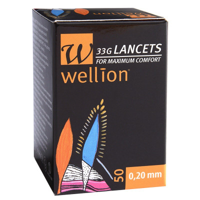 Wellion 33G lancets 50 pieces