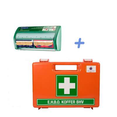 BHV First aid kit + Salvequick plaster dispenser