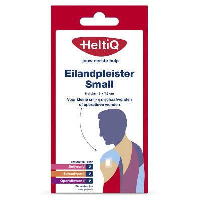 HeltiQ Eilandpleister Small 7,5 x 5 cm 8st. 