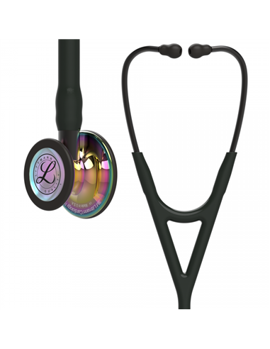 3M Littmann Cardiology IV stethoscope , prsni element dugine boje visokog sjaja, cijev crne boje,  6240