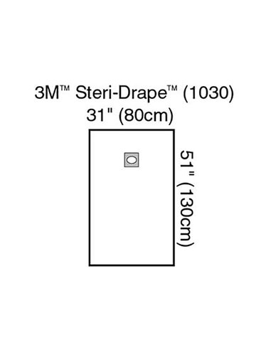 3M Steri-Drape 1030 Zelfklevend gatlaken met ovale opening 80 x 130cm 10 Stuks
