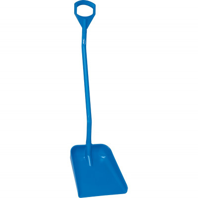 Vikan Hygiene 5601-3 schop, blauw, lange steel 131cm, groot blad 38x34cm