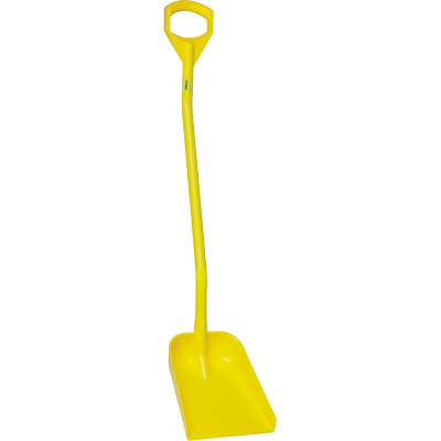Vikan Hygiene 5611-6 schop, geel, lange steel 128cm, blad 34x27cm