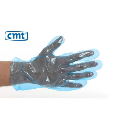 PE-handskar, blå, ruggade 30cm, 25my 100 stycken