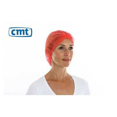 CMT PP Non Woven Hair Net Red 100 Pieces